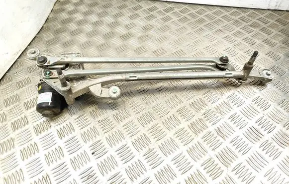 Front wiper linkage and motor