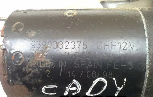 Volkswagen Caddy Rear window wiper motor 9390332376