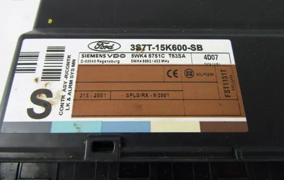 Ford Mondeo Mk III Other control units/modules 3S7T15K600SB