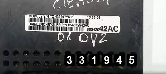 Jeep Cherokee Engine control unit/module tqh34807yk11