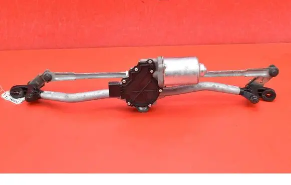 Front wiper linkage and motor