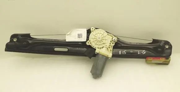 Rear door window regulator with motor
