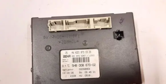 Mercedes-Benz S W221 Climate control unit A2218700326 6029
