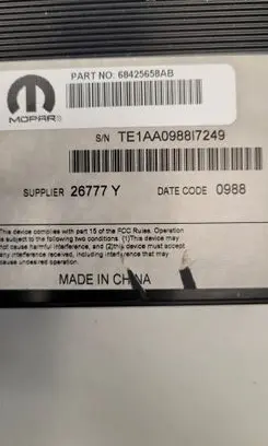 Dodge Challenger Sound amplifier 68425658AB