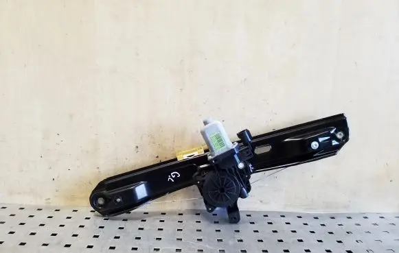 Rear door window regulator with motor