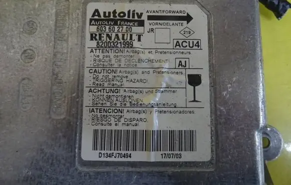 Renault Megane II Airbag control unit/module 603602700 8200321999