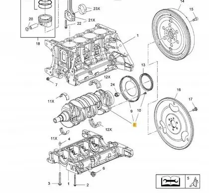 Opel Astra J Crankshaft 55574335