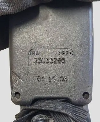 Citroen Berlingo Middle seatbelt buckle (rear) 33033295