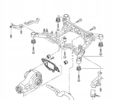 Porsche Cayenne (9PA) Front axle beam 