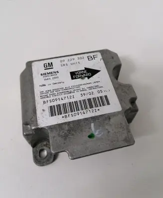 Opel Zafira A Airbag control unit/module 09229302