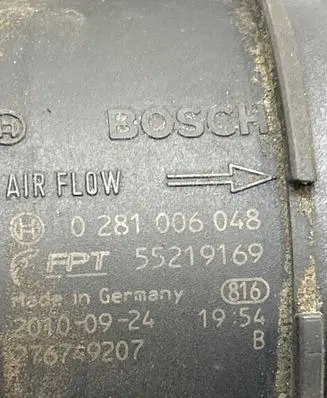 Peugeot Boxer Mass air flow meter 0281006048 55219169 0100924