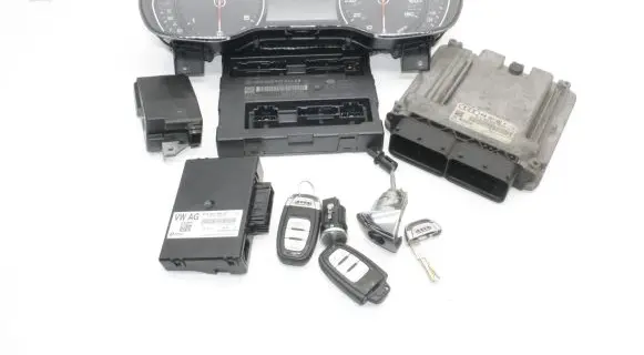 Audi A8 S8 D4 4H Engine ECU kit and lock set 4H0920910M 4H0907064EB
