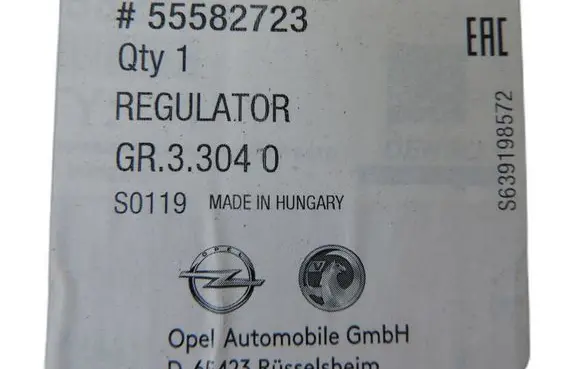 Opel Astra J Fuel pressure regulator 55582723