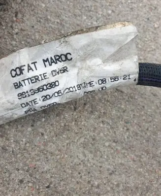 Opel Combo E Positive cable (battery) 9819950380