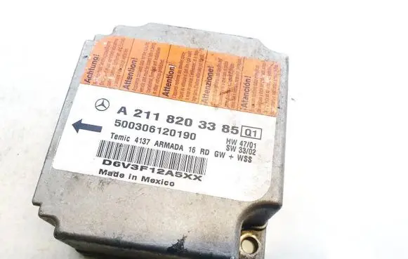 Mercedes-Benz E W211 Airbag control unit/module a2118203385 500306120190
