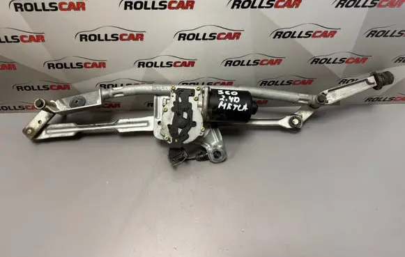 Front wiper linkage and motor