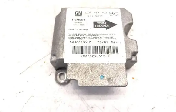 Opel Zafira A Airbag control unit/module 09229303 1923594 5WK42926