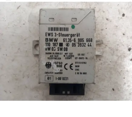BMW 5 E39 Immobilizer control unit/module 61356905668 05393244 110187