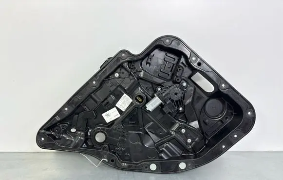 Rear door window regulator with motor