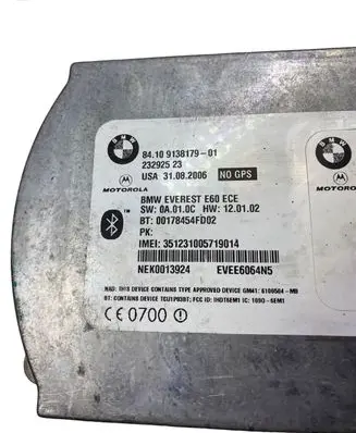 BMW 5 E60 E61 Bluetooth control unit module 9138179 00178454 351231005719014