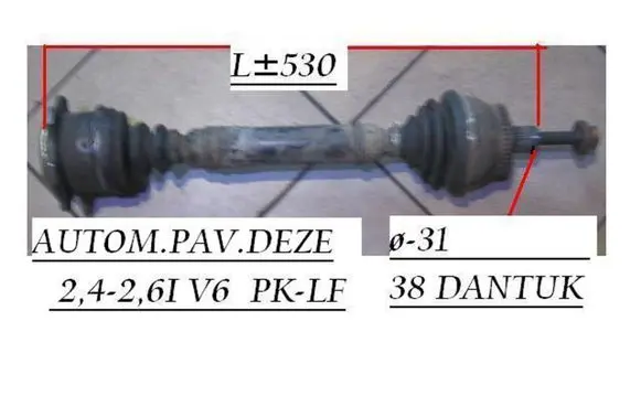 Audi A4 S4 B5 8D Front driveshaft 3D0407271AK