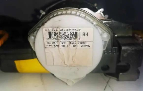 Fiat 500 Rear seatbelt 34024674