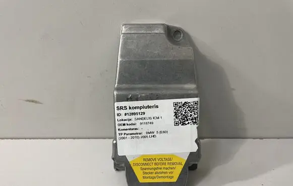 BMW 5 E60 E61 Airbag control unit/module 9118749