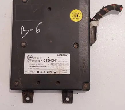 Volkswagen PASSAT B6 Phone control unit/module 3C0035729F 00104AE84D28 N342Z276