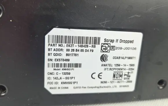 Ford Transit - Tourneo Connect Bluetooth control unit module EK2T14B428RB B017701 0026B405D4F9
