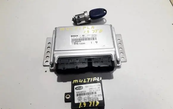 Fiat Multipla Engine ECU kit and lock set 0281011505 74632605
