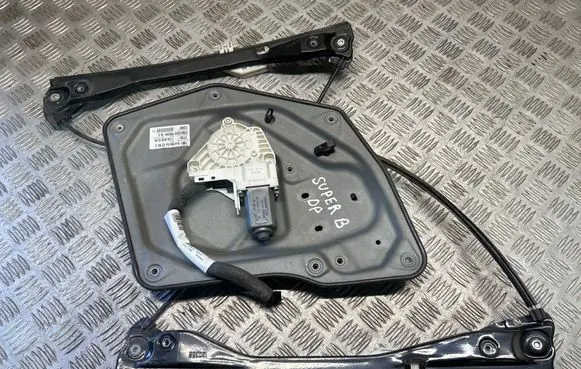 Skoda Superb B6 (3T) Front door window regulator with motor 3T0837402C