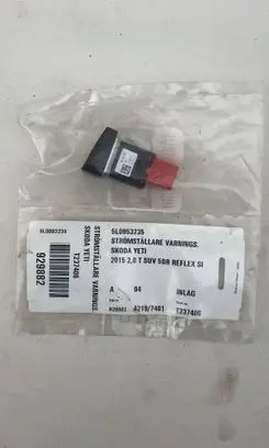 Skoda Yeti (5L) Hazard light switch 5L0953235 T237406 42197481