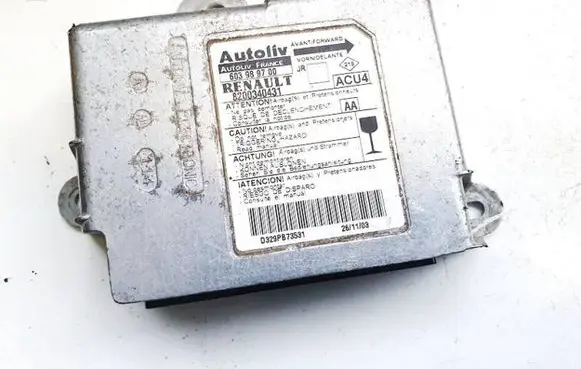 Renault Scenic II - Grand scenic II Airbag control unit/module 603989700 8200340431