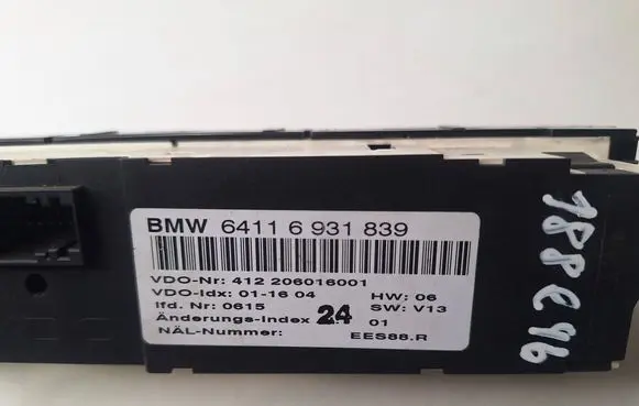 BMW 3 E46 Climate control unit 6931839
