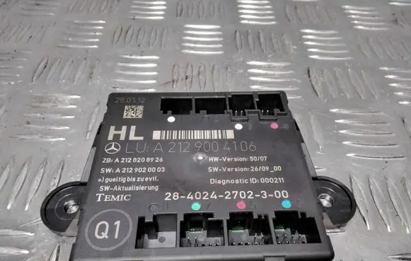Mercedes-Benz C W204 Door control unit/module A2129004106 A2128208926