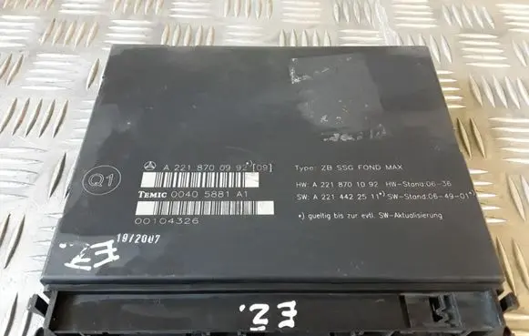Mercedes-Benz S W221 Seat control module A2218700992 A2218701092 A2214422511