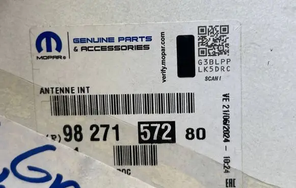 Opel Grandland X Keyless system antenna 9827157280