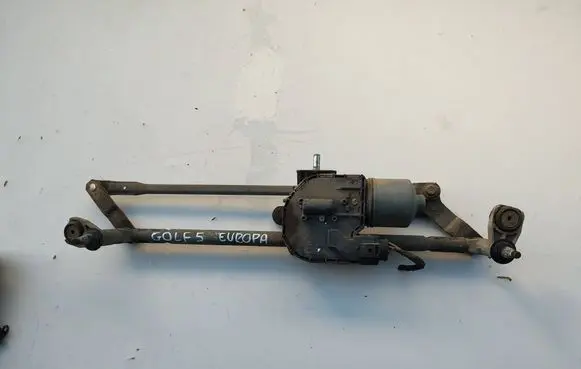 Front wiper linkage and motor
