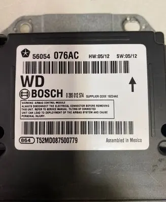 Dodge Durango Airbag control unit/module 56054076AC 0285012574 T52MD087500779