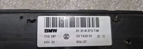 BMW X5 E70 Seat heating switch 8373738 03742201