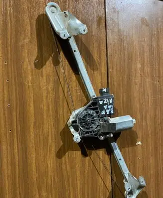 Rear door window regulator with motor