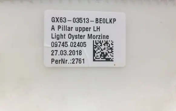 Jaguar XF X260 (A) pillar trim GX6303513 0974502405 27032018