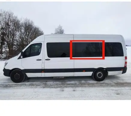 Mercedes-Benz Sprinter W906 Side middle window/glass 