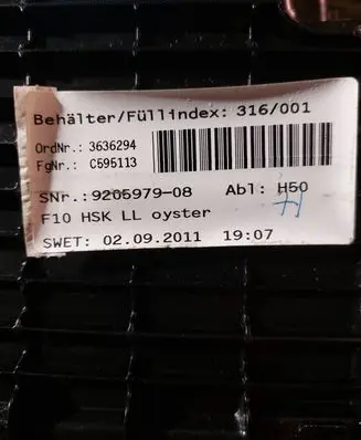 BMW 5 F10 F11 Glove box 9166683 07971