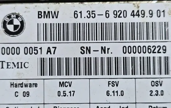 BMW 7 E65 E66 Seat control module 6135692044901 69204499