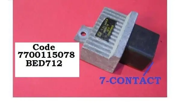 Opel Movano A Glow plug pre-heat relay 7700115078 BED712
