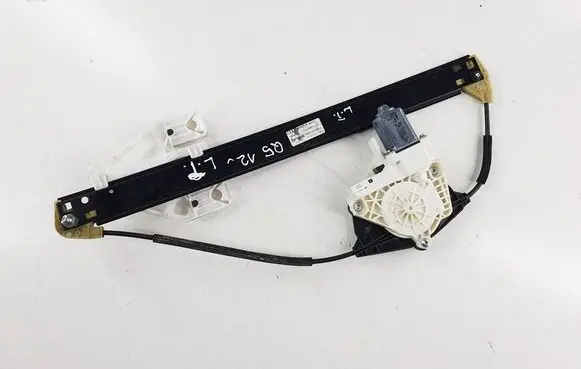 Rear door window regulator with motor
