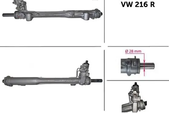 Volkswagen Touareg I Steering rack 7L6422055P 7L6422061PX 7L6422061TX
