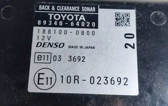 Toyota Corolla Verso AR10 Other control units/modules 8934064020 10R023692 1881000800