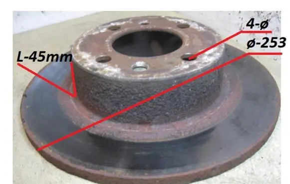 Renault Espace II Rear brake disc NEVENTILIUOJAMAS 4SKIS45Q253